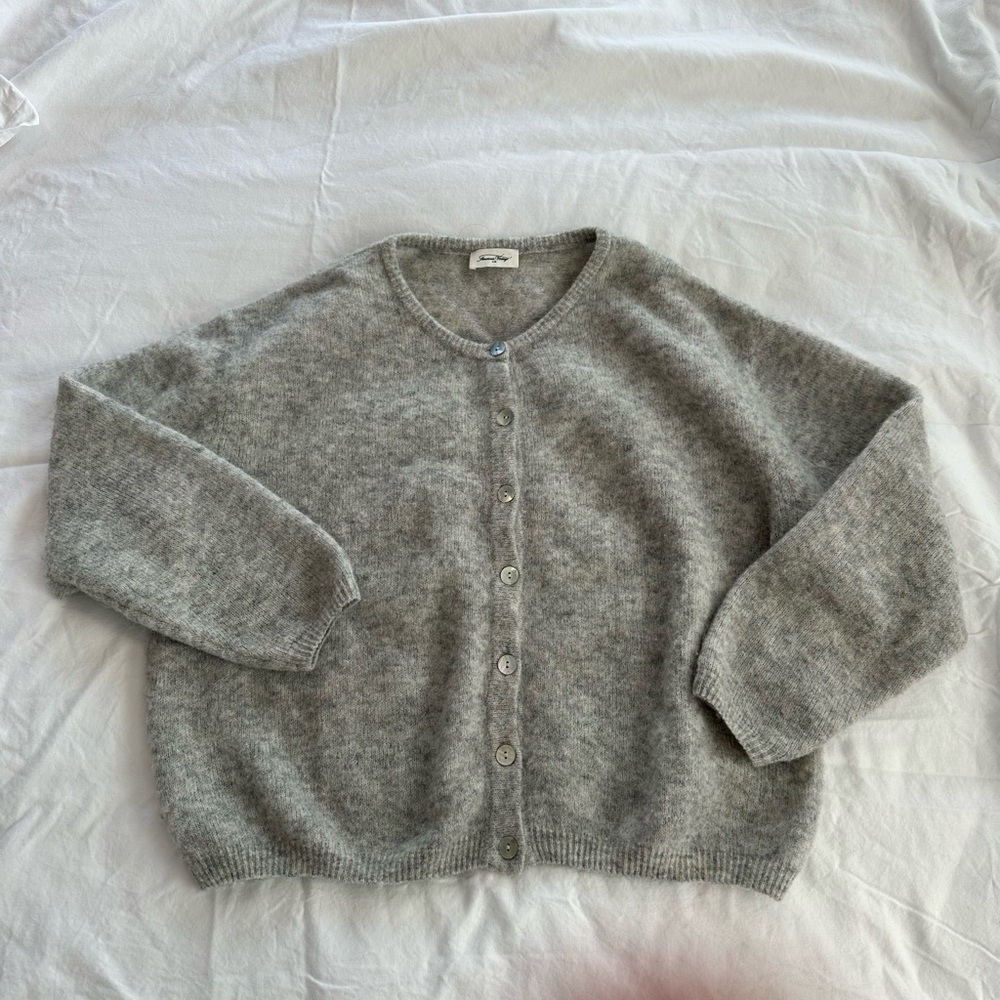 American Vintage Vitow Cardigan Heather Grey - Picture 2 of 5